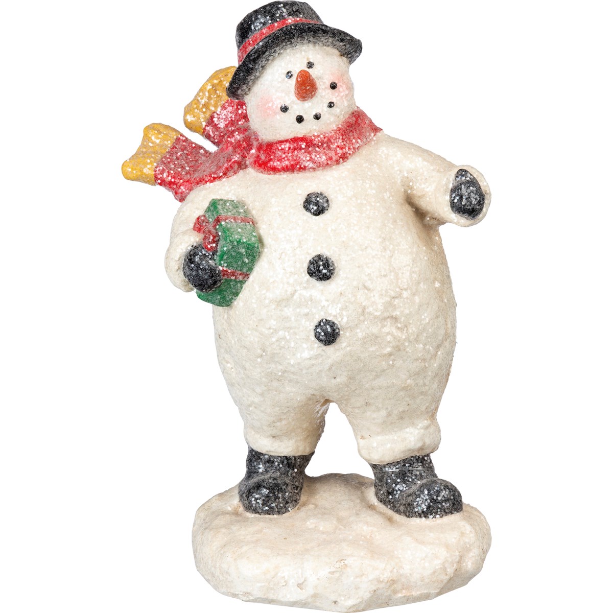 Figurine - Snowman With Gift - Vintage Collection | Primitives By Kathy