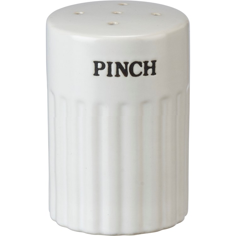 Salt & Pepper Set - Pinch Dash - 2.50" Diameter x 3.50" - Stoneware, Plastic