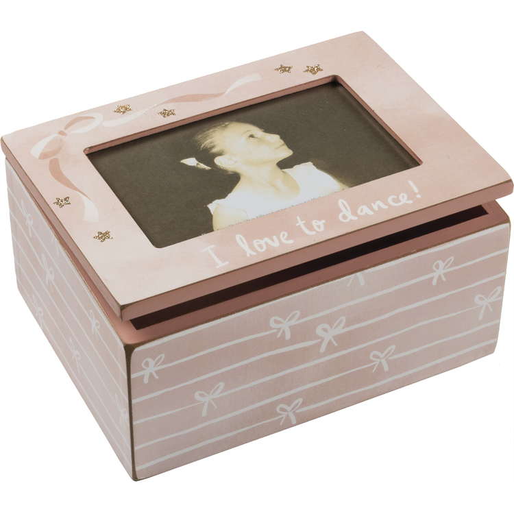 I Love To Dance Photo Box - Wood, Paper, Glass, Metal, Glitter