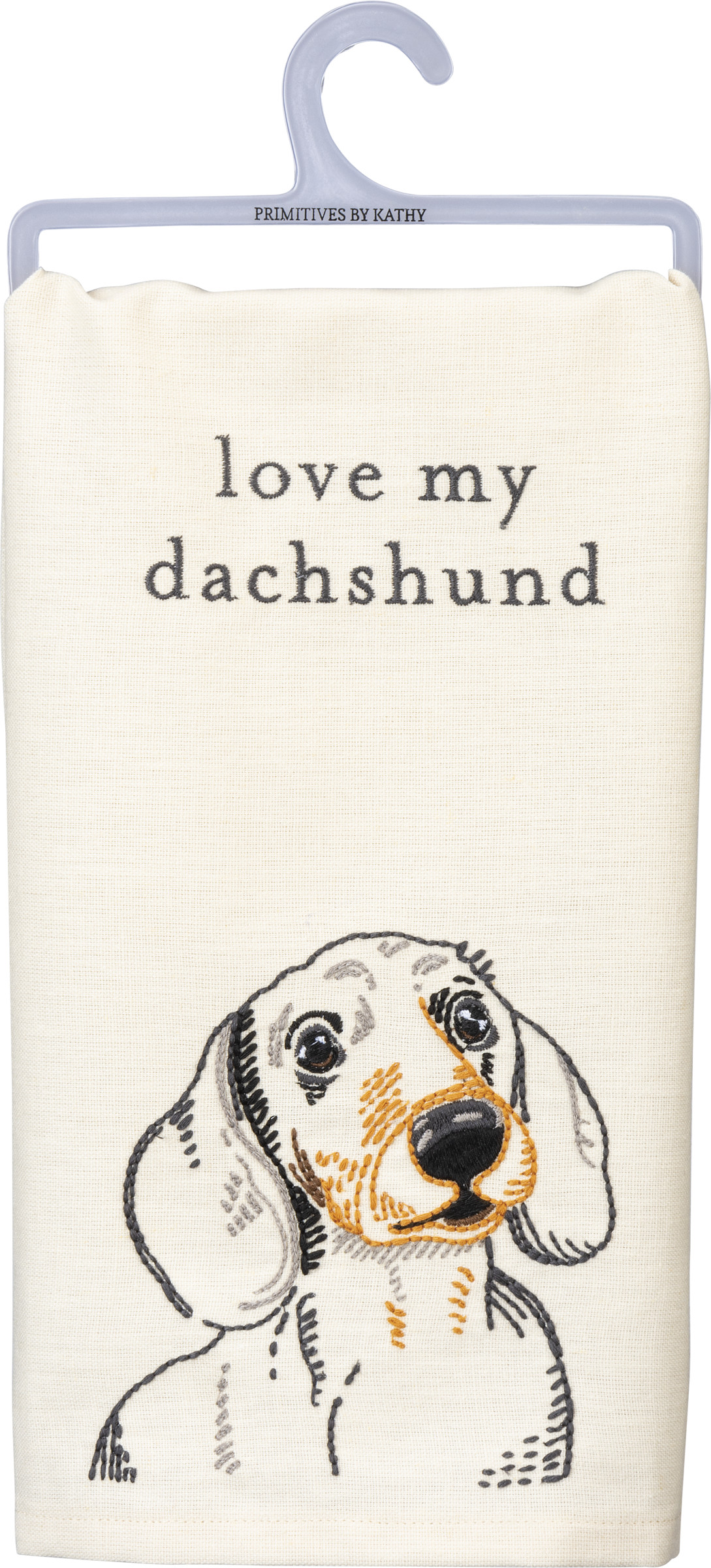Love My German Shepherd Dog Dish Towel 20" x 26" Embroidered Cotton Linen 