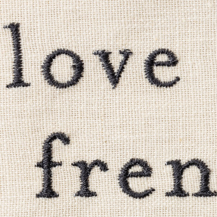 Love My French Bulldog Kitchen Towel - Cotton, Linen