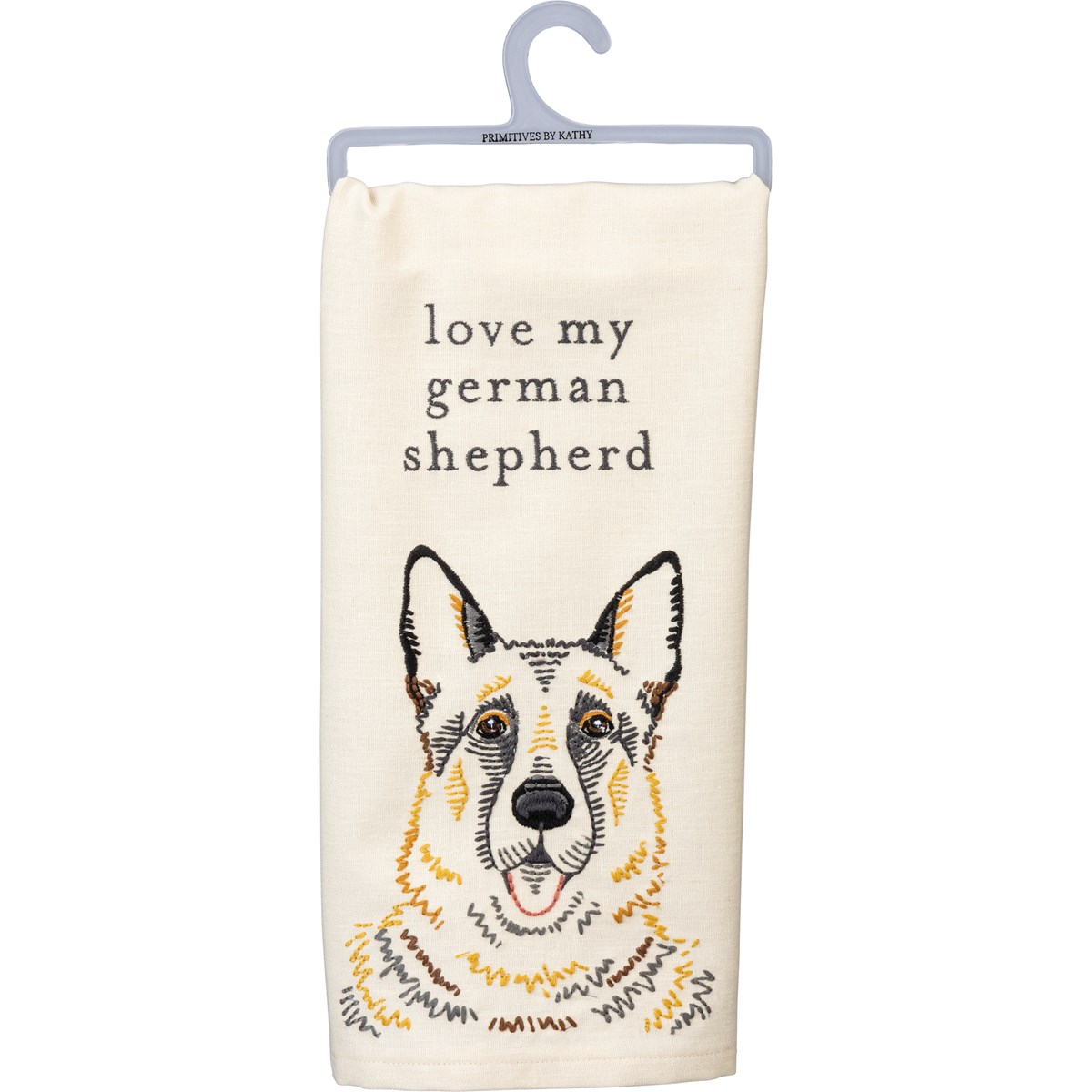 Love My German Shepherd Kitchen Towel - Cotton, Linen