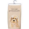 Kitchen Towel - Love My Goldendoodle - 20" x 26"  - Cotton, Linen