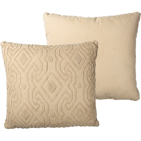 Pillow - Geometric - 20" x 20" - Cotton, Canvas, Zipper