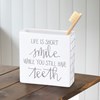 Toothbrush Holder - Still Have Teeth - 4" x 4" x 1.50" - Stoneware