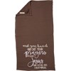 Hand Towel - Jesus And Germs Are Everywhere - 16" x 28" - Cotton
