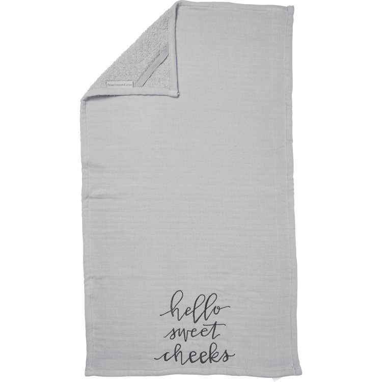 Hand Towel - Hello Sweet Cheeks - 16" x 28" - Cotton