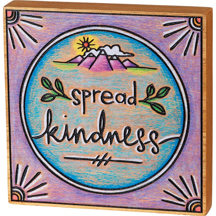 Spread Kindness Block Sign - Wood