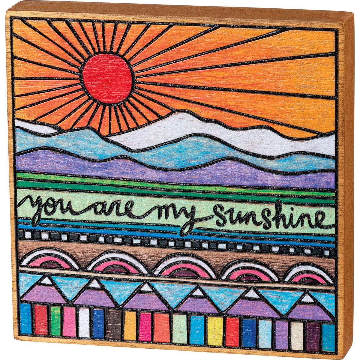 You Are My Sunshine Block Sign - Wood