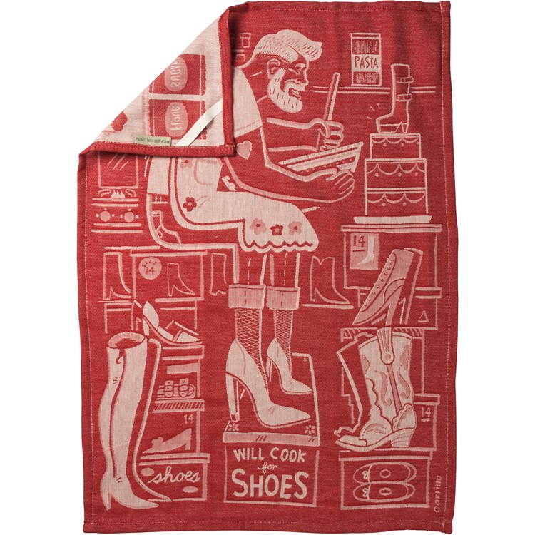Will Cook For Shoes Kitchen Towel - Cotton