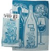 Good Friends And Wine Kitchen Towel - Cotton