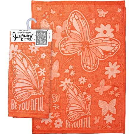 Be You Tiful Floral Kitchen Towel - Cotton