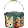 Bucket Set - Have A Happy Easter - 9.50" Diameter x 6.25", 7.50" Diameter x 4.75" - Metal, Paper, Wood