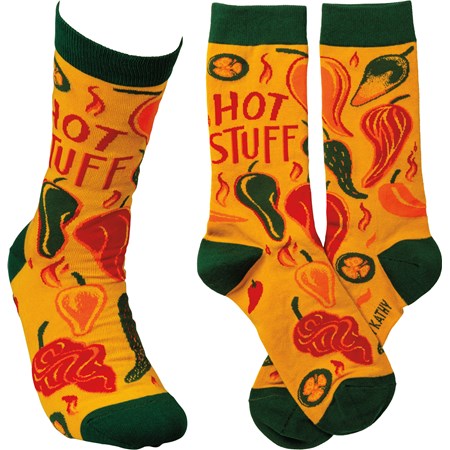 Socks - Hot Stuff - One Size Fits Most - Cotton, Nylon, Spandex