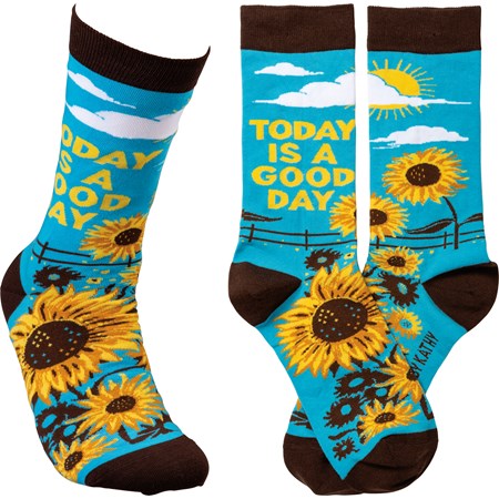 Socks - Today Is A Good Day - One Size Fits Most - Cotton, Nylon, Spandex