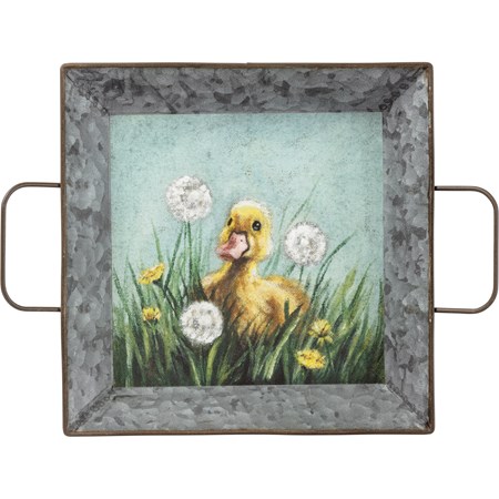 Tray - Duckling - 13" x 10" x 1.50" - Metal, Paper