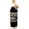 Good Friends And A Bottle Of Wine Bottle Sock - Cotton, Nylon, Spandex