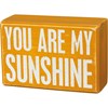 You Are My Sunshine Box Sign And Sock Set - Wood, Cotton, Nylon, Spandex, Ribbon