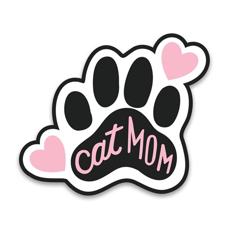 Car Magnet - Cat Mom - 5" x 4.25" - Magnet