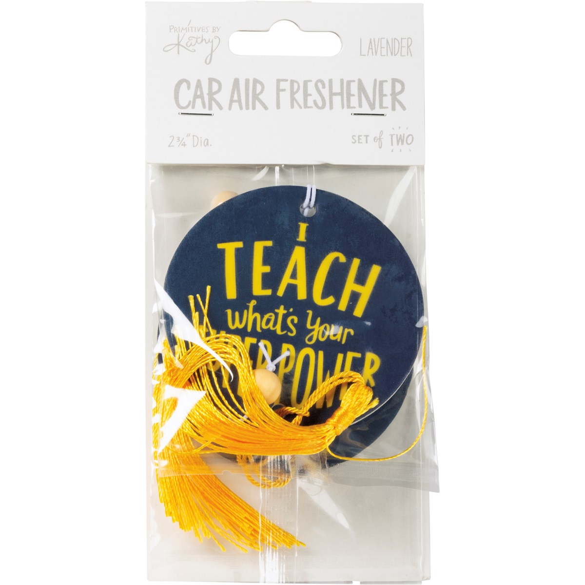Air Freshener - I Teach What's Your Super Power - 2.75" x 5", Card: 3" x 6.25" - Paper, String, Wood