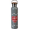 Insulated Bottle - Love My Rescue - 25 oz., 2.75" Diameter x 11.25" - Stainless Steel, Bamboo