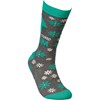 Socks - Awesome Mom - One Size Fits Most - Cotton, Nylon, Spandex