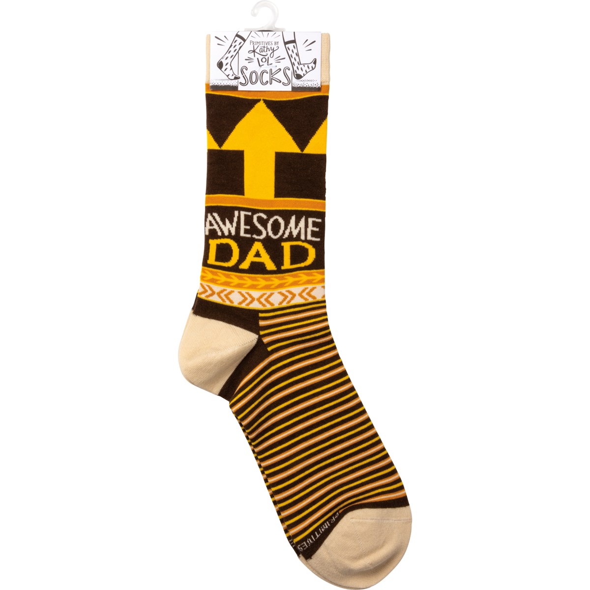 Socks - Awesome Dad - One Size Fits Most - Cotton, Nylon, Spandex