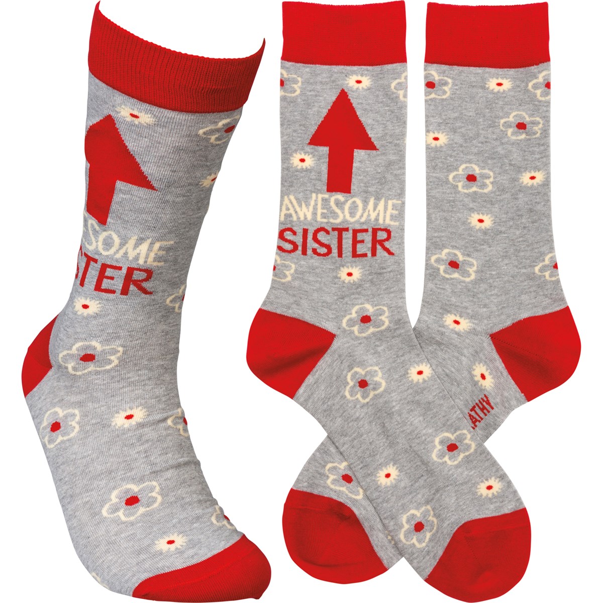 Awesome Sister Socks - Cotton, Nylon, Spandex