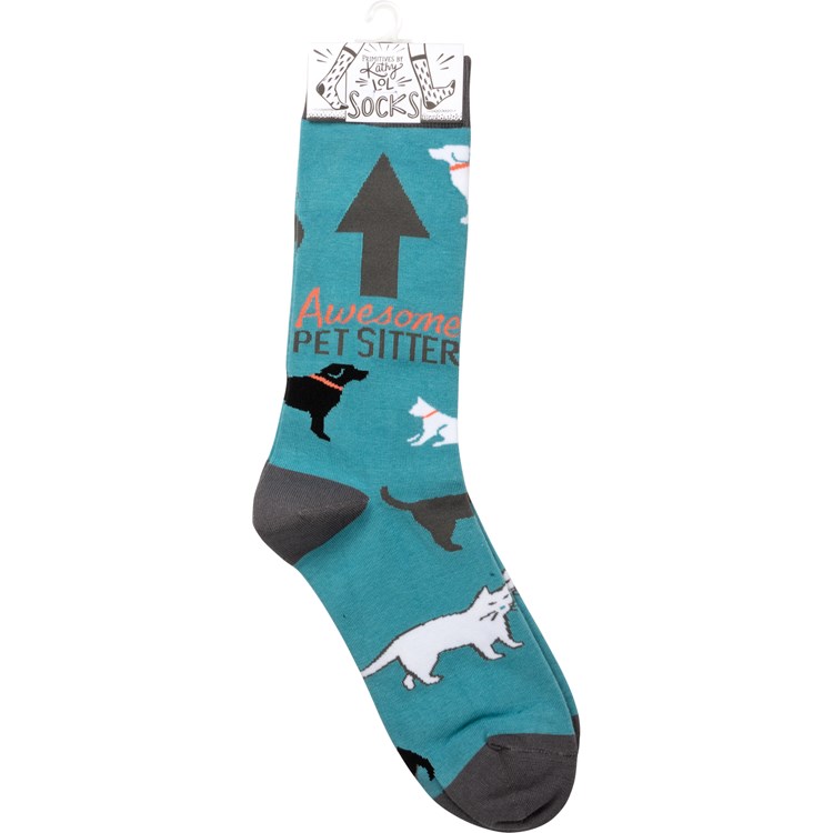 Awesome Pet Sitter Socks - Cotton, Nylon, Spandex