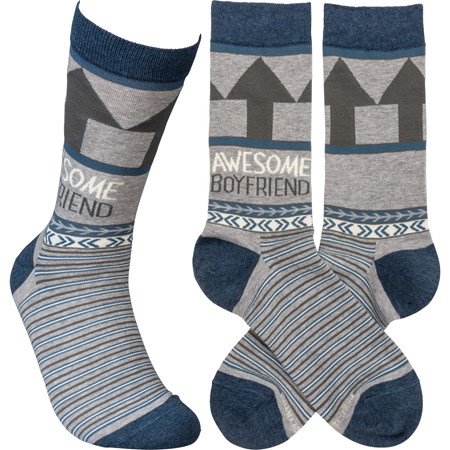Awesome Boyfriend Socks - Cotton, Nylon, Spandex