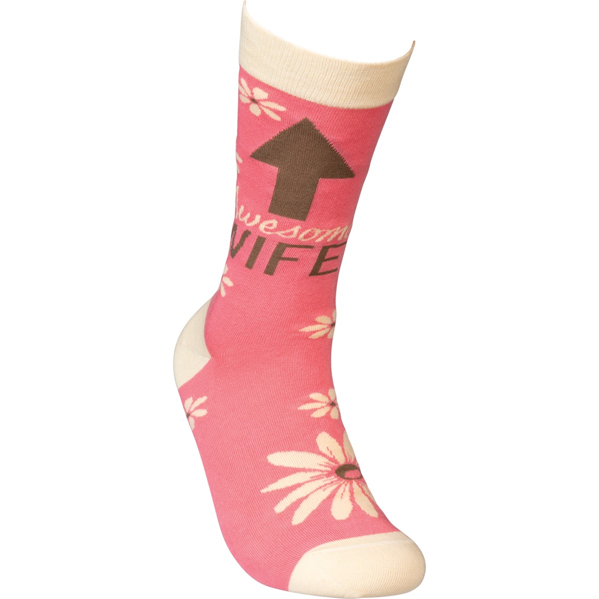 Socks - Awesome Wife - One Size Fits Most - Cotton, Nylon, Spandex
