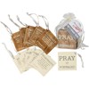 Tokens - Pray It Forward - 2.75" x 2.75" - Wood, Fabric, Ribbon