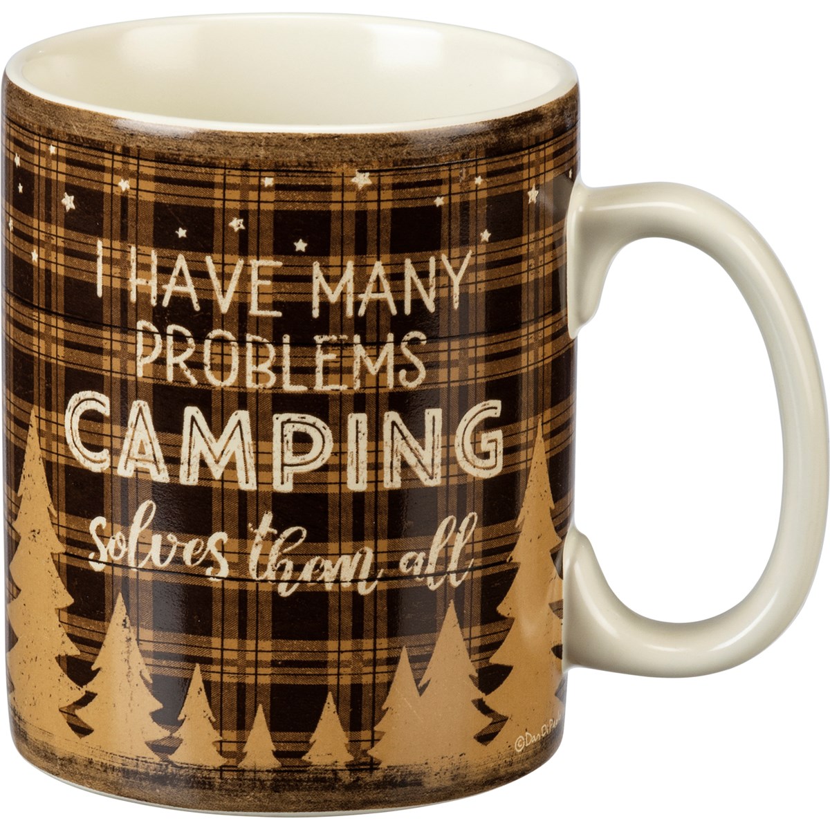 Many Problems Camping Solves Them All Mug - Stoneware