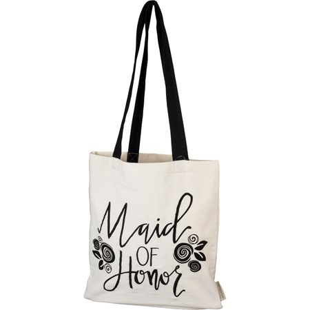 Tote - Maid Of Honor - 14" x 15.50", 12" Handle Drop - Cotton