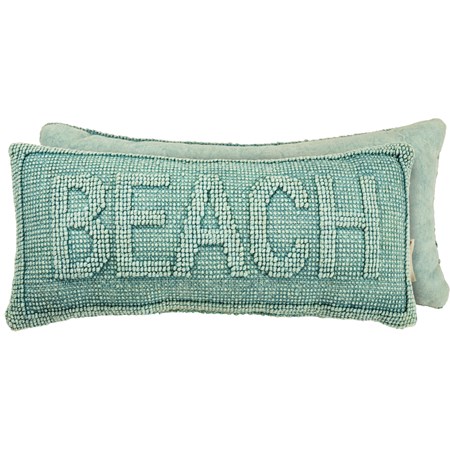 Pillow - Beach - 16" x 8" - Cotton, Canvas, Zipper