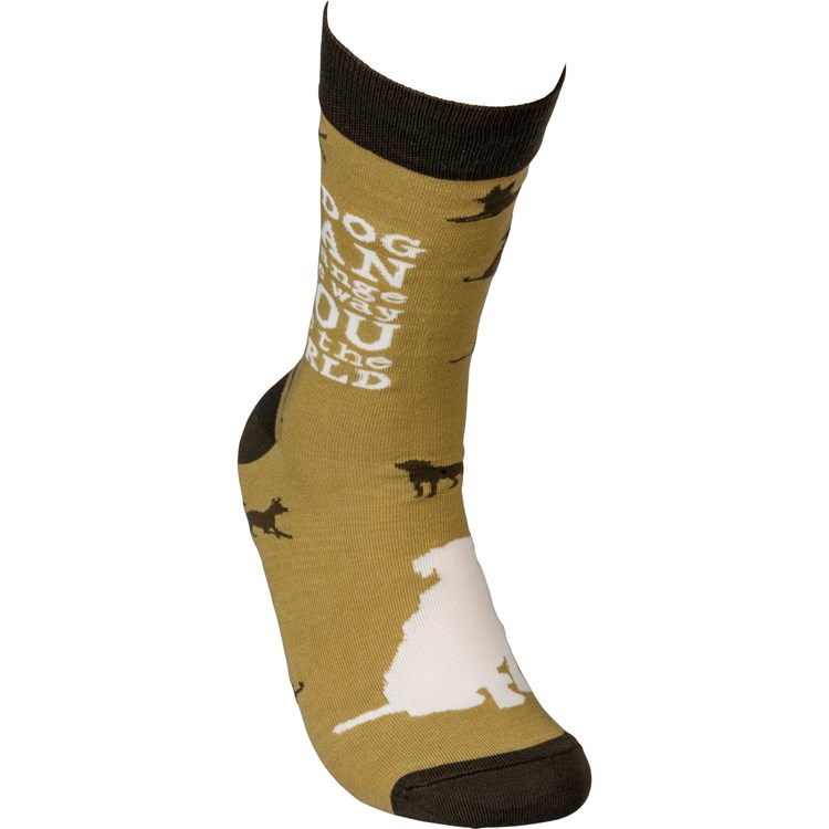 Socks - A Dog Can Change The Way You See The World - One Size Fits Most - Cotton, Nylon, Spandex