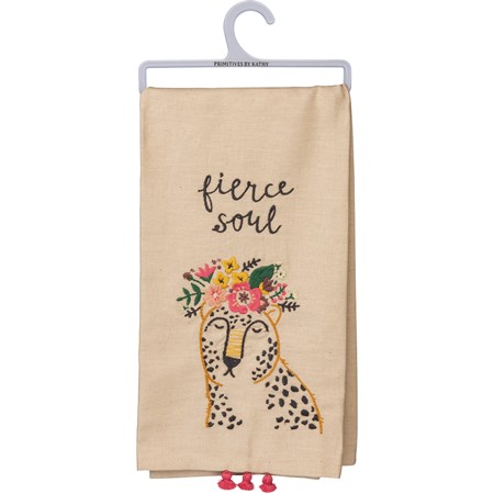 Kitchen Towel - Fierce Soul - 20" x 26" - Cotton, Linen