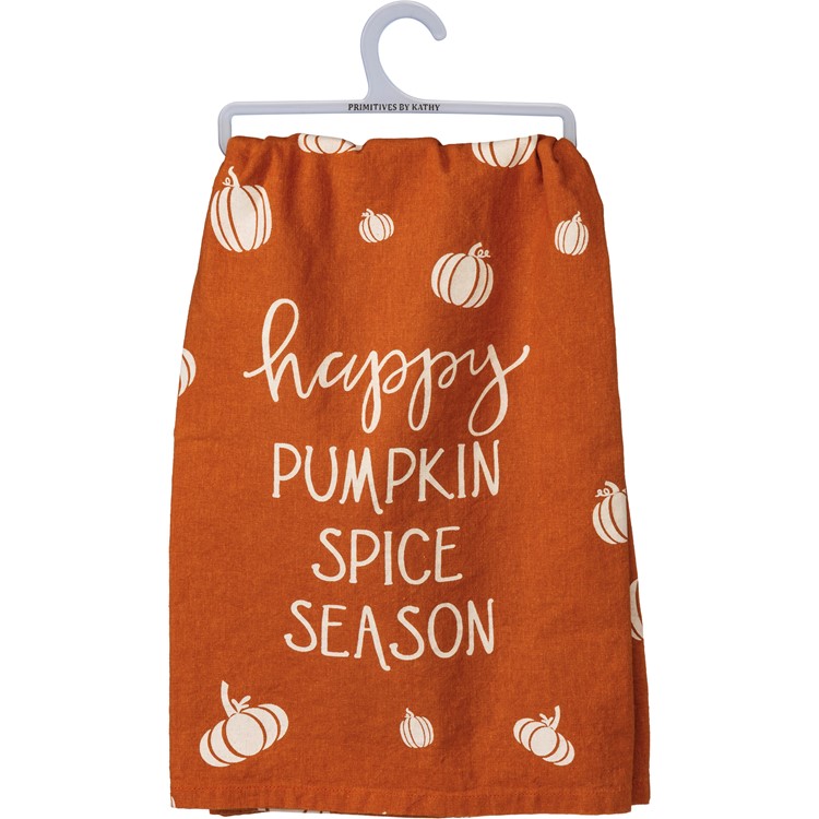 Happy Pumpkin Spice Season Kitchen Towel - Cotton