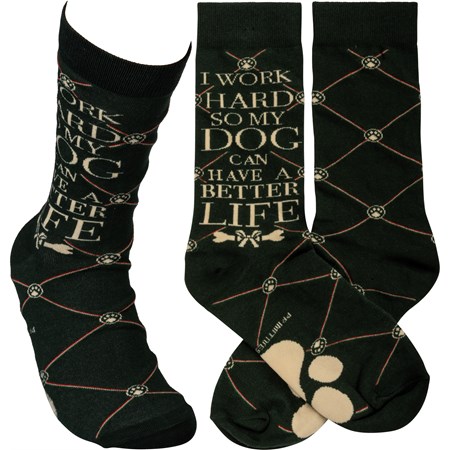 Socks - So My Dog Can Have A Better Life - One Size Fits Most - Cotton, Nylon, Spandex