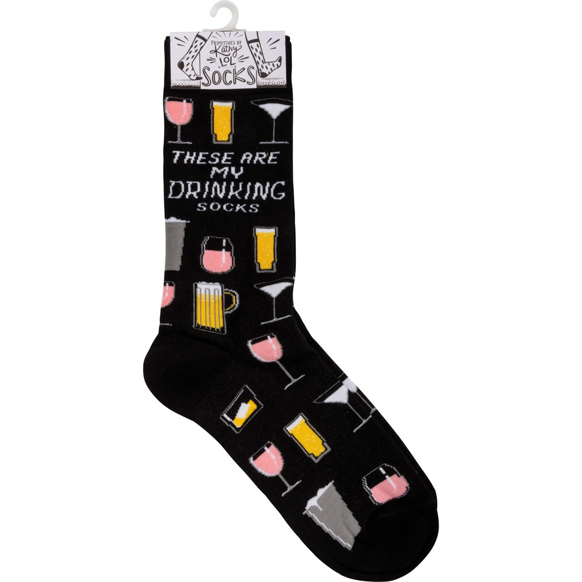Socks - These Are My Drinking Socks - One Size Fits Most - Cotton, Nylon, Spandex