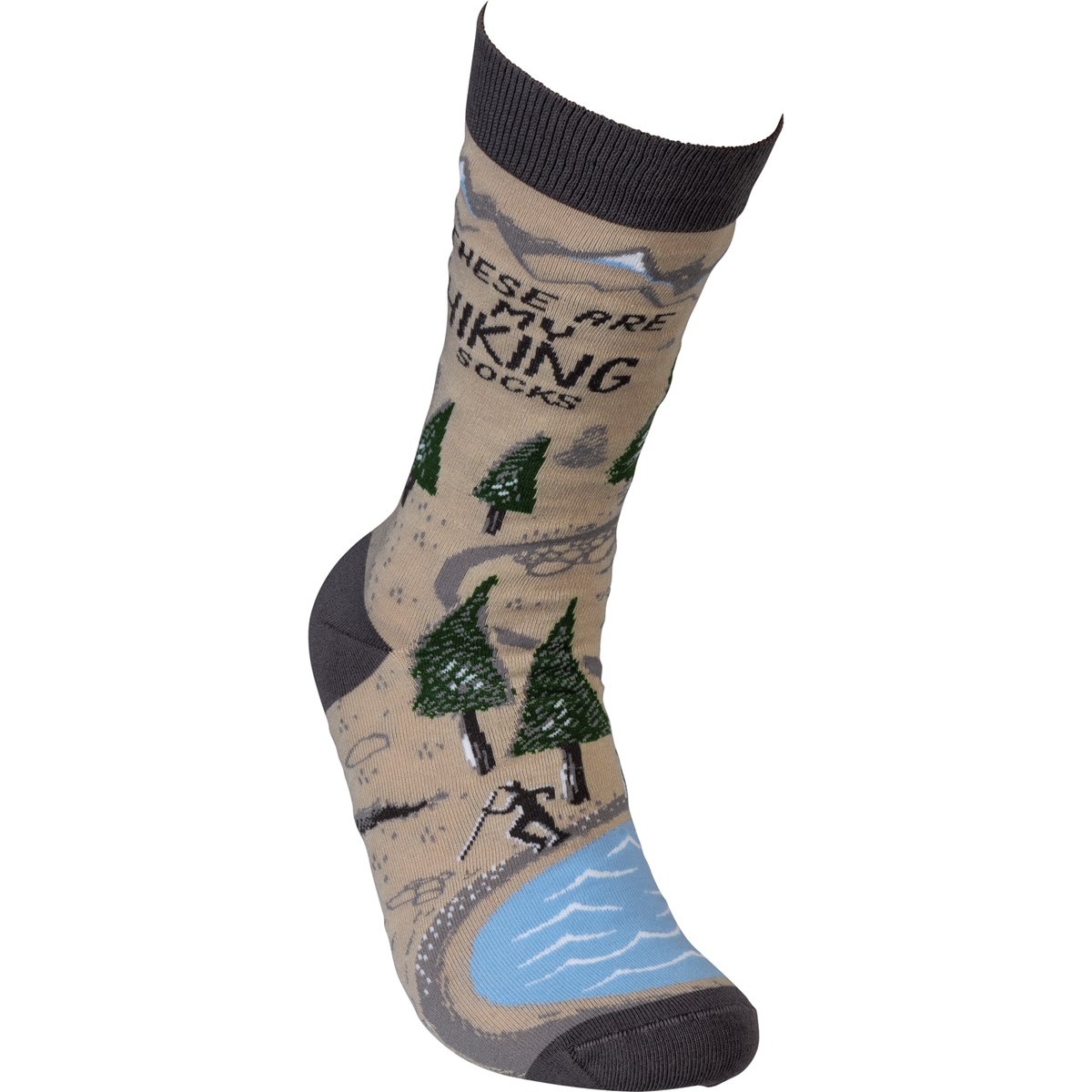 Socks - These Are My Hiking Socks - One Size Fits Most - Cotton, Nylon, Spandex