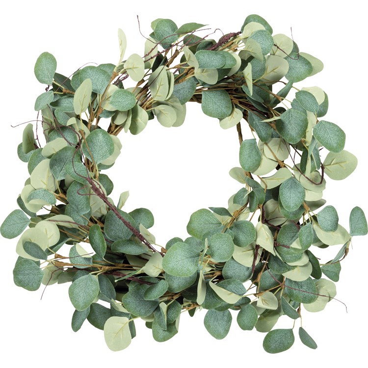 Eucalyptus Wreath - Plastic, Fabric, Wire