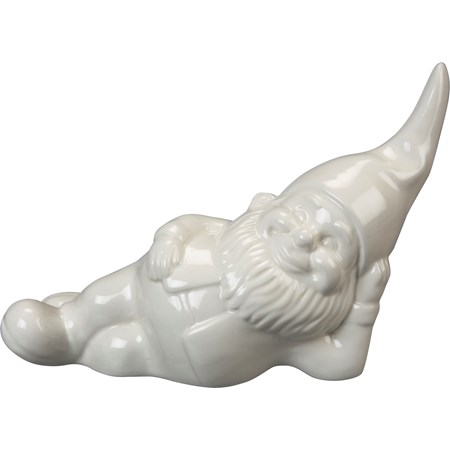 Figurine - Lounging Gnome - 10" x 6.25" x 3.25" - Ceramic