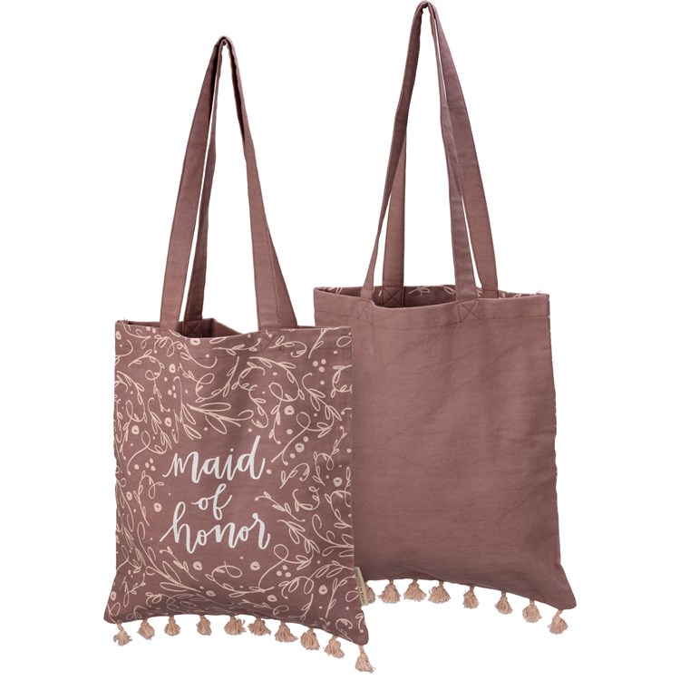 Floral Maid Of Honor Tote - Cotton
