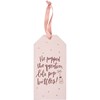 Popped The Question Let's Pop Bottles Bottle Tag - Wood, Fabric