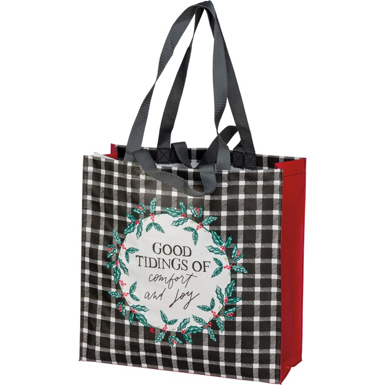 Home For The Holidays Market Tote - Post-Consumer Material, Nylon