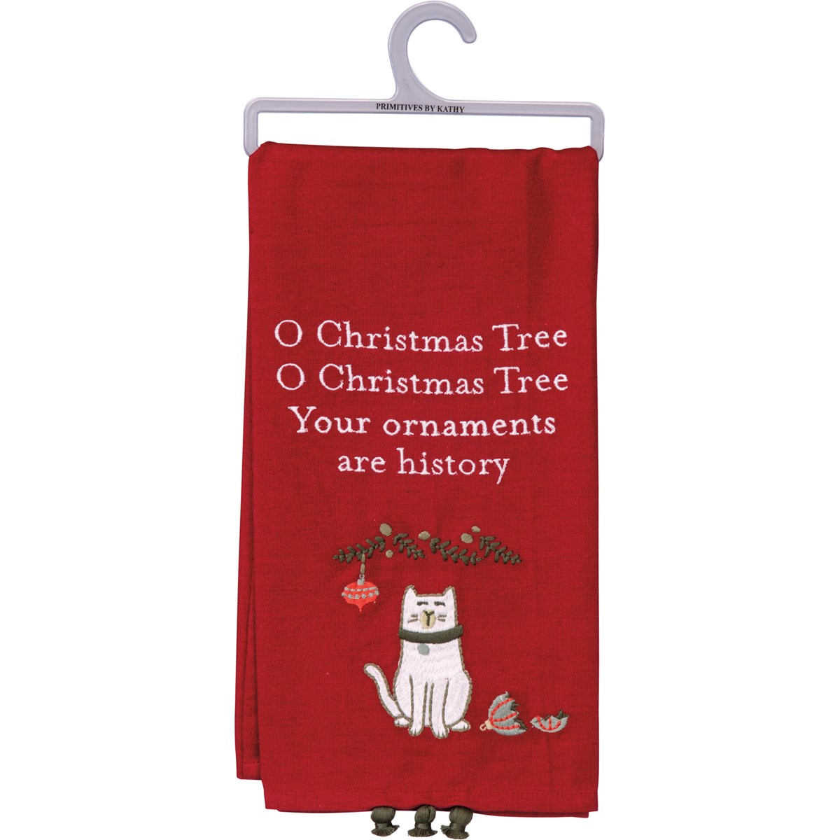Your Ornaments Are History Kitchen Towel - Cotton, Linen