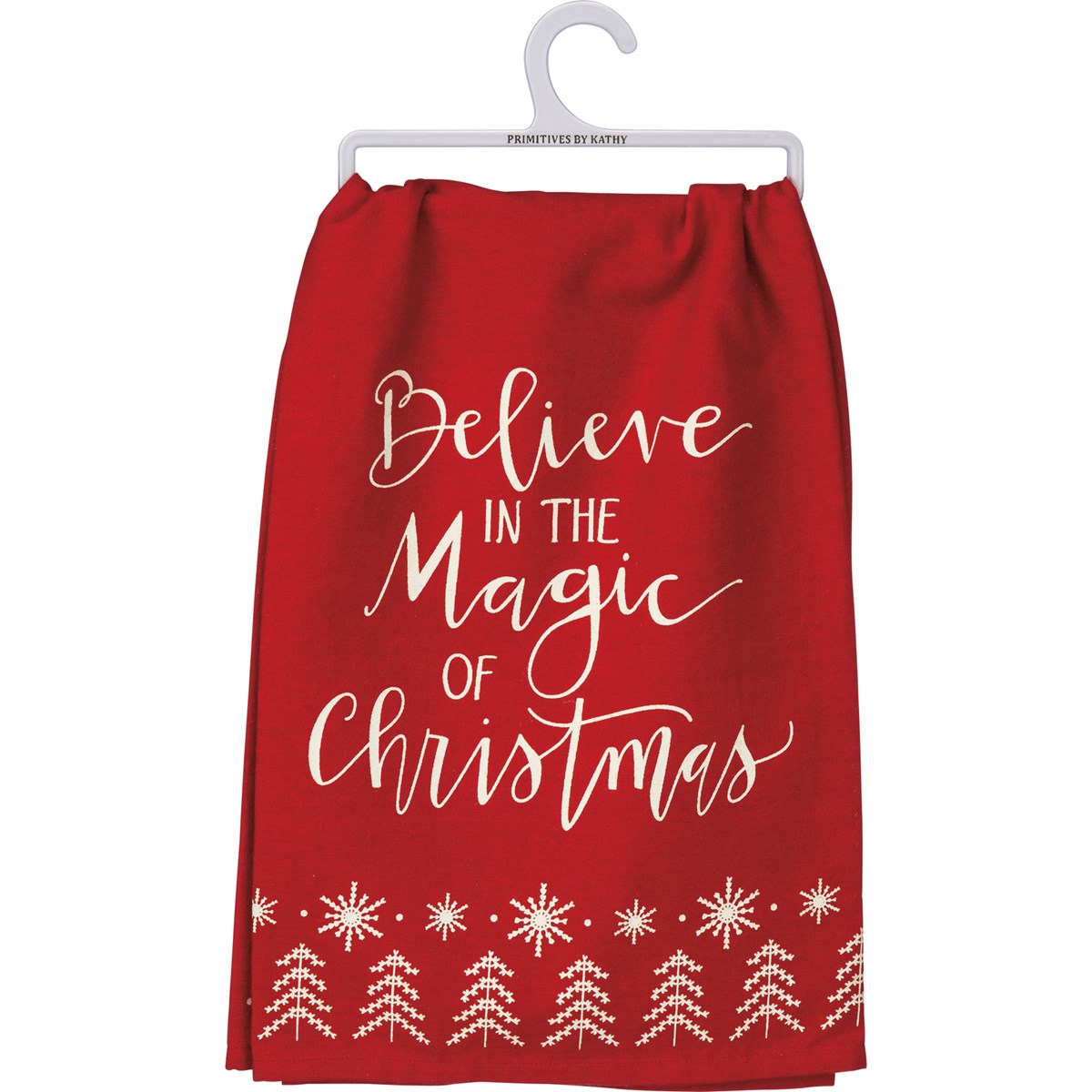 Kitchen Towel - Believe In The Magic Of Christmas - 28" x 28" - Cotton