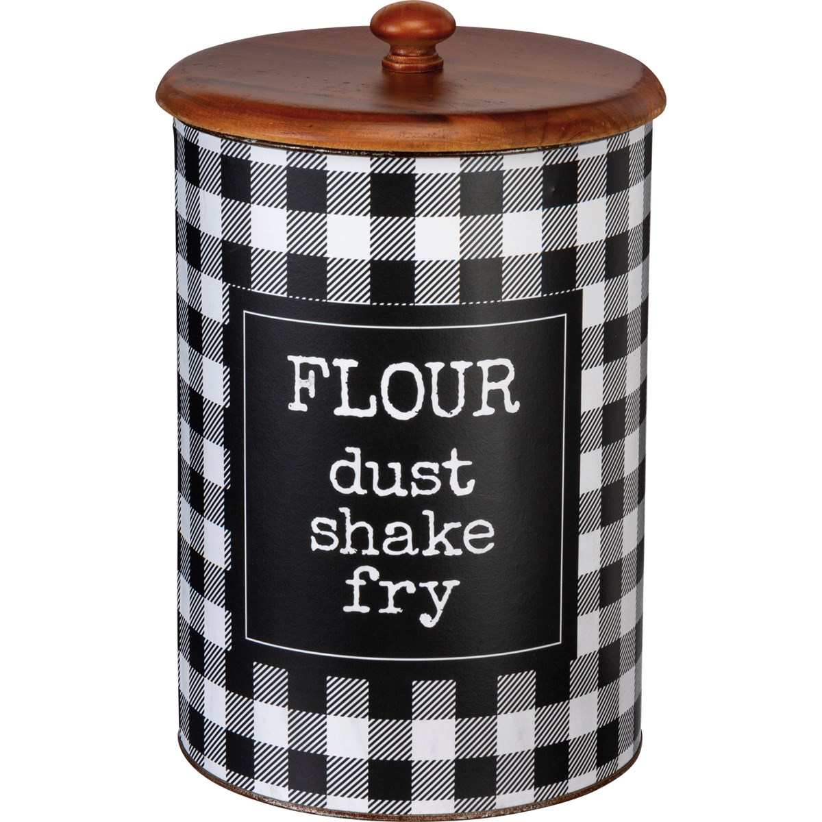 Flour Sugar Coffee Canister Set - Metal, Paper, Wood