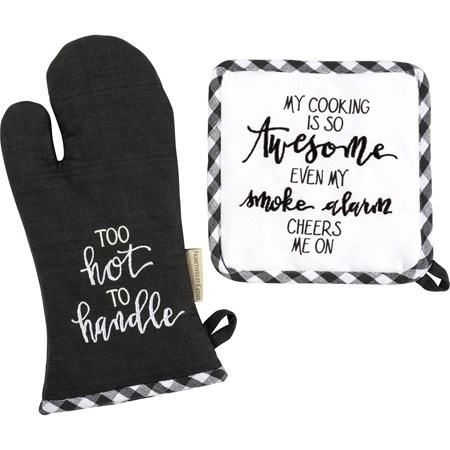 Kitchen Set - My Cooking Is So Awesome - 7" x 13", 8" x 8" - Cotton